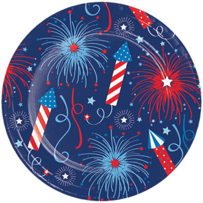 Signature SELECT Red White & Boom Dinner Plates - 8 Count - Image 1