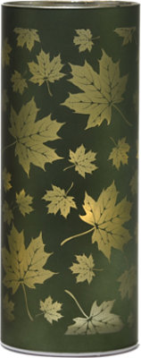 Overjoyed Boutique Autumn Leaves Cylinder Small Brown - Each - Image 1