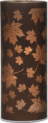 Overjoyed Boutique Autumn Leaves Cylinder Small Brown - Each - Image 1