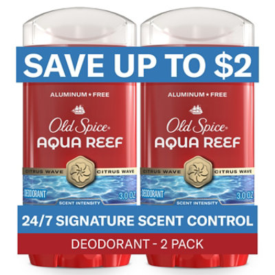 Old Spice Red Collection Deodorant Twin Pack Aqua Reef 6 Oz - 6 OZ - Image 1