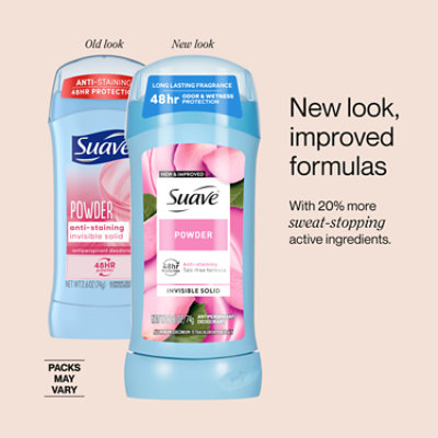 Suave Invisible Solid Deodorant Powder 2.6 Oz - 2.6 OZ - Image 4