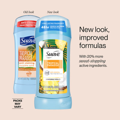 Suave Invisible Solid Deodorant Tropical Paradise 2.6 Fo - 2.6 FZ - Image 4