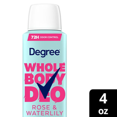 Degree Deodorant Spray Rose & Waterlilly 4 Fo - 4 FZ - Image 1