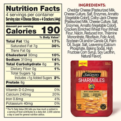 Sargento Shareables Ritz Cracker With Cheddar And Colby Jack Cheese Tray - 6 OZ - Image 4