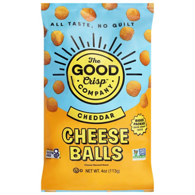 Good Crisps Cheese Balls Cheddar 4oz - 4 OZ - Image 1