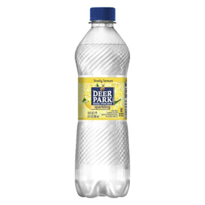 Nestle Waters  16.9 oz Deer Park Lemon Sparkling Spring Water - Case of 24 - Image 1