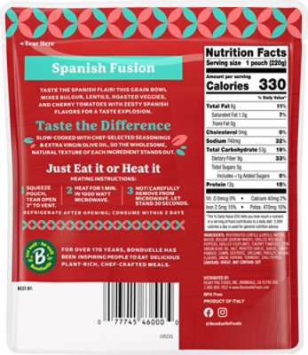 Bonduelle Lunch Bowls Spanish Fusion - 7.8 Oz - Image 7