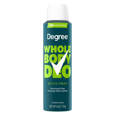 Degree Men Deodorant Spray Active Fresh 4 Fo - 4 FZ - Image 1
