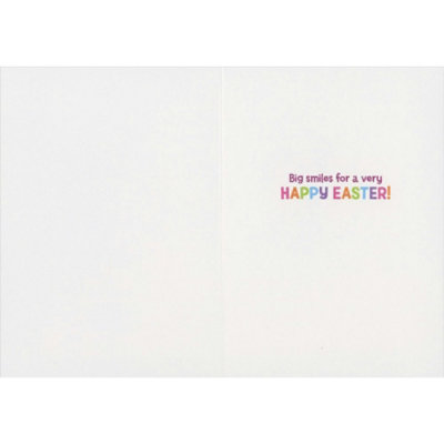 Quirky Bunny Rabbit Showing Off Big Smile with Shiny White Teeth Easter Card - Image 2