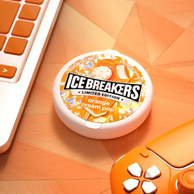 ICE BREAKERS Orange Cream Pop Sugar Free Mints Tin - 1.5 OZ - Image 4