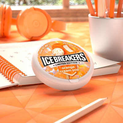 ICE BREAKERS Orange Cream Pop Sugar Free Mints Tin - 1.5 OZ - Image 5