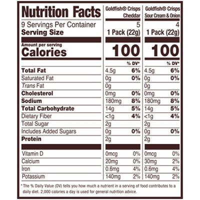 Pepperidge Farms Goldfish Crisps Variety Pack - 9 Count - Image 2