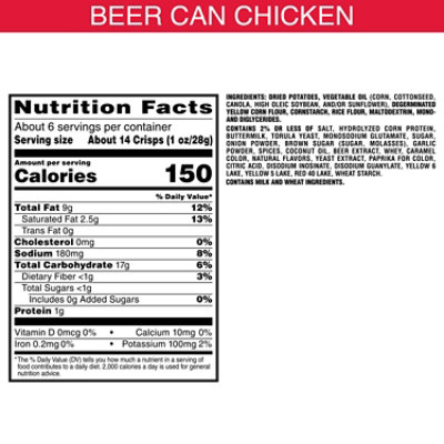 Pringles Beer Can Chicken Crisps Chips - 5.5 Oz - Image 2