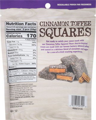 Dark Choc Cin Toffee Square - 4.4 OZ - Image 6