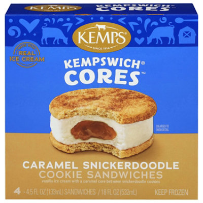 Kemps Caramel Snickerdoodle Kempswich Cores Cookie Sandwiches 4 Pack, 18 Fz - 18 FZ - Image 1
