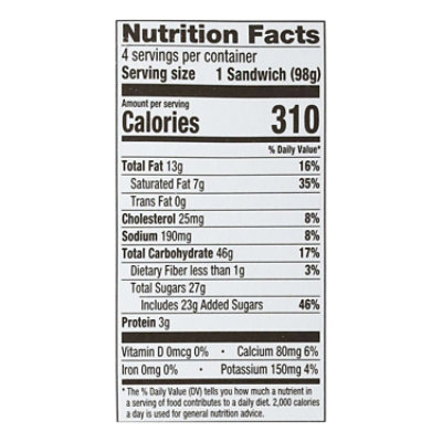 Kemps Caramel Snickerdoodle Kempswich Cores Cookie Sandwiches 4 Pack, 18 Fz - 18 FZ - Image 2