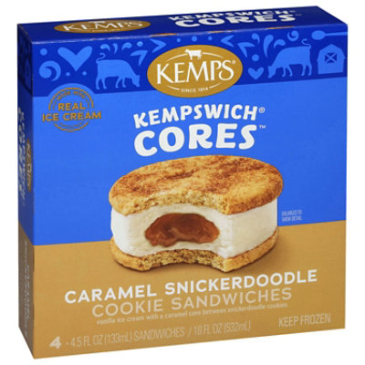 Kemps Caramel Snickerdoodle Kempswich Cores Cookie Sandwiches 4 Pack, 18 Fz - 18 FZ - Image 4