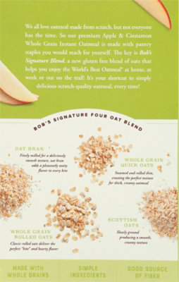 Bobs Red Mill Oatmeal Instant Apple Cinnamon - 9.52 OZ - Image 6
