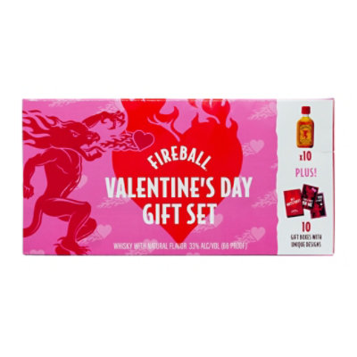 Fireball Valentine's Card Cinnamon Whiskey 10 Pack 50ml 66 Proof - 10-50 ML - Image 1