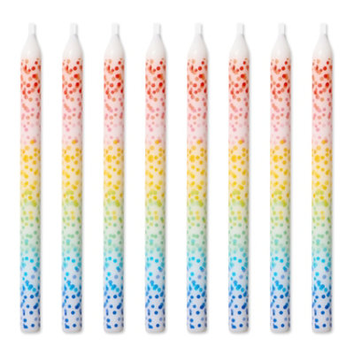 American Greetings Multi-Colored Scattered Dots Birthday Candles - 8 Count - Image 1
