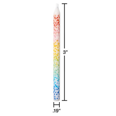 American Greetings Multi-Colored Scattered Dots Birthday Candles - 8 Count - Image 3