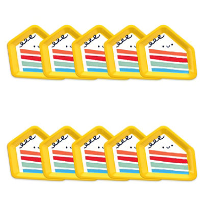 American Greetings Piece of Cake 7" Birthday Paper Plates - 10 Count - Image 3