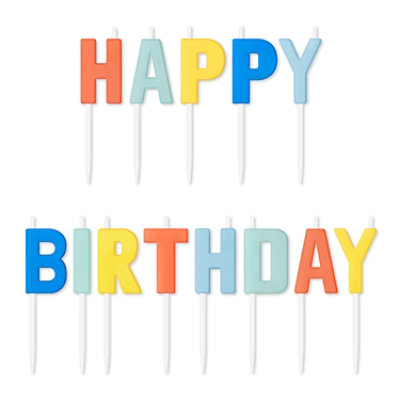American Greetings Colorful Happy Birthday Birthday Toothpick Candles - 13 Count - Image 1