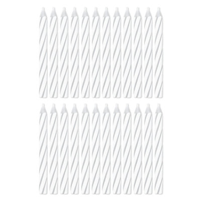American Greetings White Spiral Birthday Candles - 24 Count - Image 1