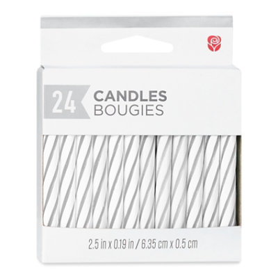 American Greetings White Spiral Birthday Candles - 24 Count - Image 2