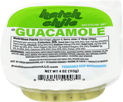 Guacamole Hatch Chile Grab & Go - 4 OZ - Image 1