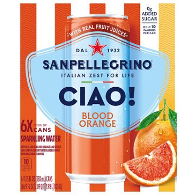 S Pellegrino Ciao Blood Orange 6-330ml - 6-330 ML - Image 1
