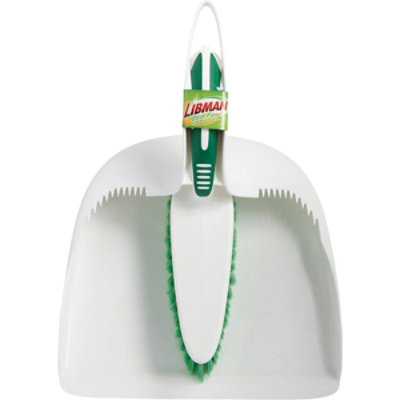 Libman White Plastic Dust Pan & Brush Set 95 - Image 2