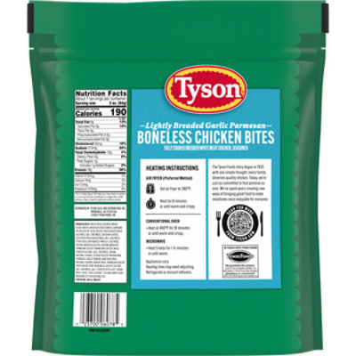 Tyson Frozen Lightly Breaded Garlic Parmesan Boneless Chicken Bites - 20 Oz - Image 6