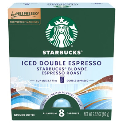 Sbux Nespresso Double Espresso Iced Black Vertuo 80g Box - EA - Image 1