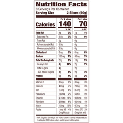 Pepperidge Farm Whole Grain Thin Sliced 100% Whole Wheat Bread - 14 OZ - Image 2