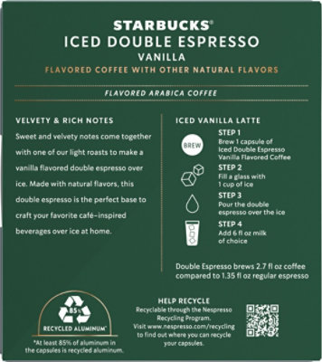 Sbux Nespresso Double Espresso Iced Van Vertuo 80g Box - EA - Image 5