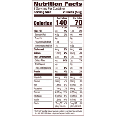 Pepperidge Farm Whole Grain Thin Sliced 15 Grain Bread - 14 OZ - Image 2