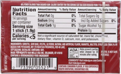 Trident Cinnamon Sugar Free Gum - 14 Count - Image 6