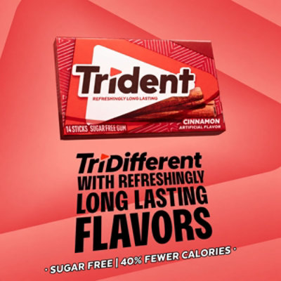 Trident Cinnamon Sugar Free Gum - 14 Count - Image 5