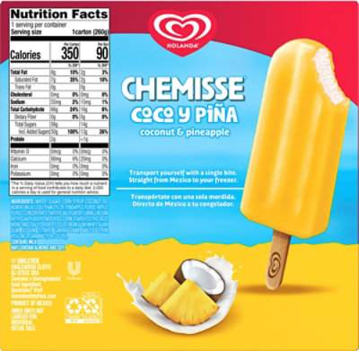 Holanda Chemisse Pineapple Ice Cream  8.79 Fz, 4 Ct - 8.79 FZ - Image 6