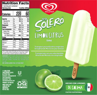 Holanda Ice Cream Solero Lime  8.79 Fz  4 Ct - 8.79 FZ - Image 6