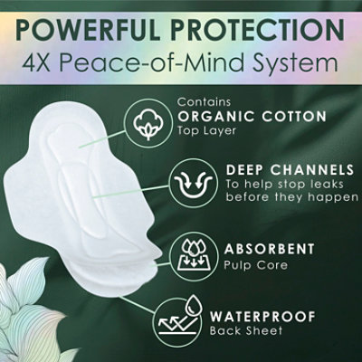 L . Ultra Thin Pads Overnight Wing - 36 CT - Image 2