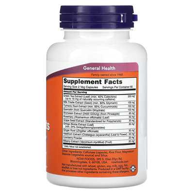 NOW Foods Super Antioxidants, 120 Veg Capsules - Image 2