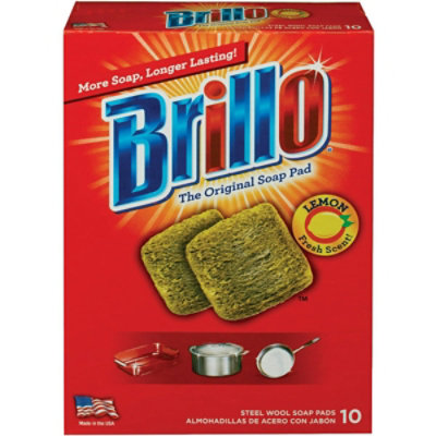 Brillo Lemon Steel Wool Scouring Pad (10 Count) 23320 - Image 1