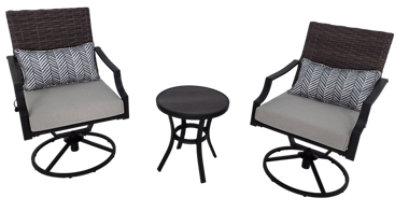 Signature SELECT Regis Swivel Wicker Set - 3 Piece - Image 1