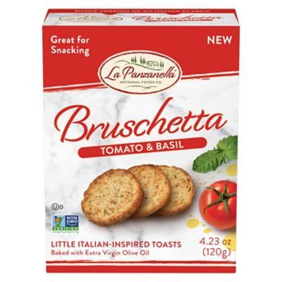 La Panzanella Bruschetta Tomato & Basil Bread Carton - 4.23 OZ - Image 1