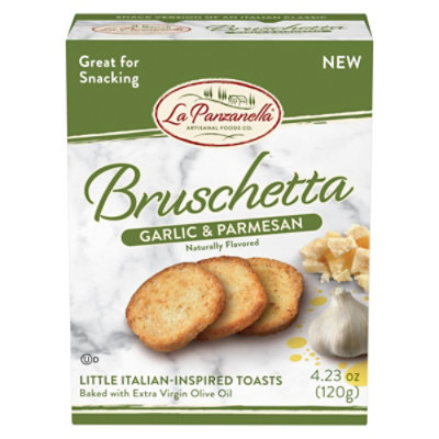 La Panzanella Bruschetta Garlic Parmesan Bread Carton - 4.23 OZ - Image 1