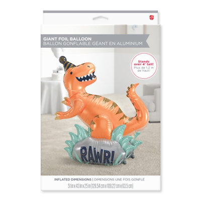 American Greetings Mylar Balloon Giant Dinosaur RAWR Display - Each - Image 2