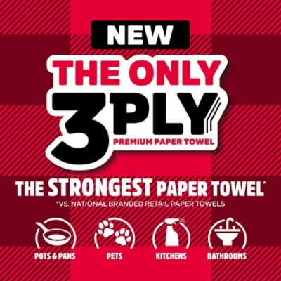Brawny Tear-a-Square Triple Roll Paper Towels - 6 Count - Image 2