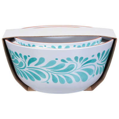 Ttu Lebrillo Teal Serve Bowls - 2 CT - Image 2